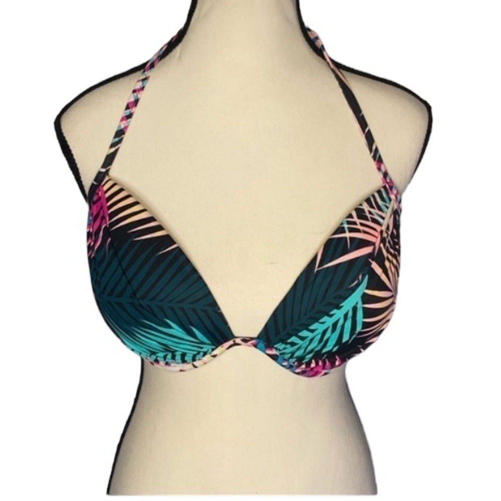 Shade Shore Multi Colour Floral Swim Top 34DD
